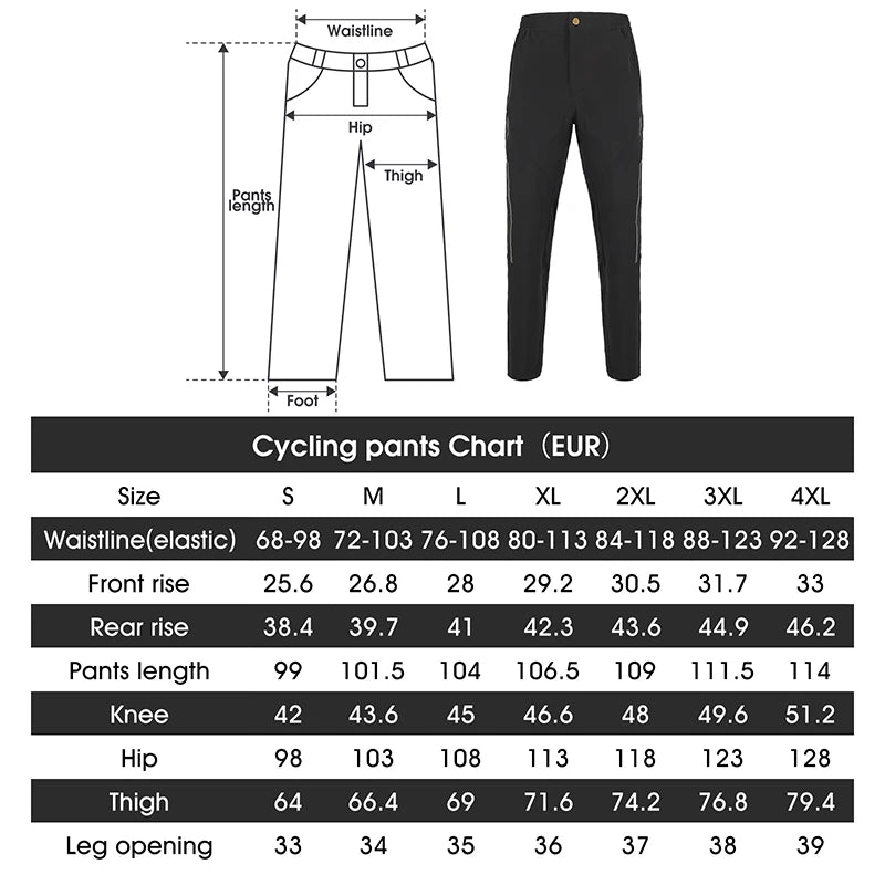 WEST BIKING Quick-Dry Reflective Sports Pants for Men WEST BIKING Quick-Dry Reflective Sports Pants for Men