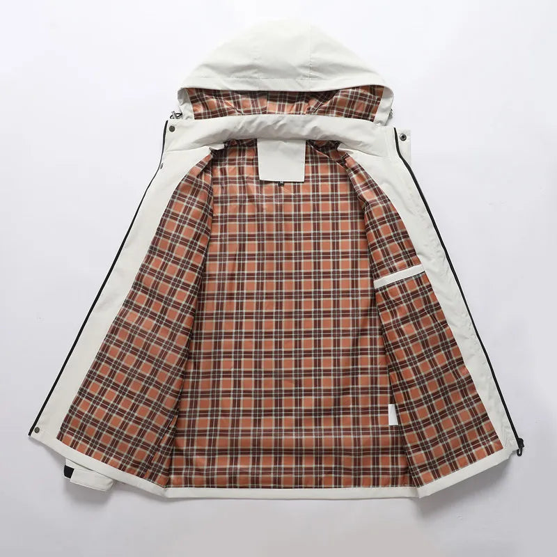 Plus Size Men’s Windproof Hooded Hiking Jacket Plus Size Men’s Windproof Hooded Hiking Jacket