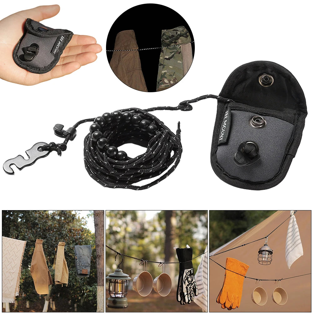 3M Adjustable Camping Clothesline with 12 Clips 3M Adjustable Camping Clothesline with 12 Clips