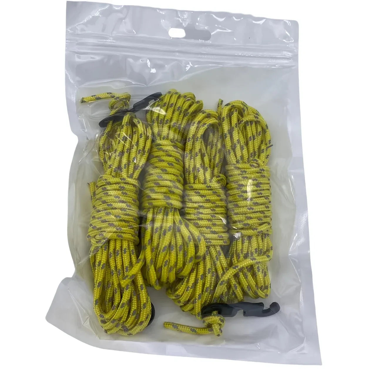 Reflective Tent Ropes (4-Pack) – Windproof Camping Lines with Buckles Reflective Tent Ropes (4-Pack) – Windproof Camping Lines with Buckles