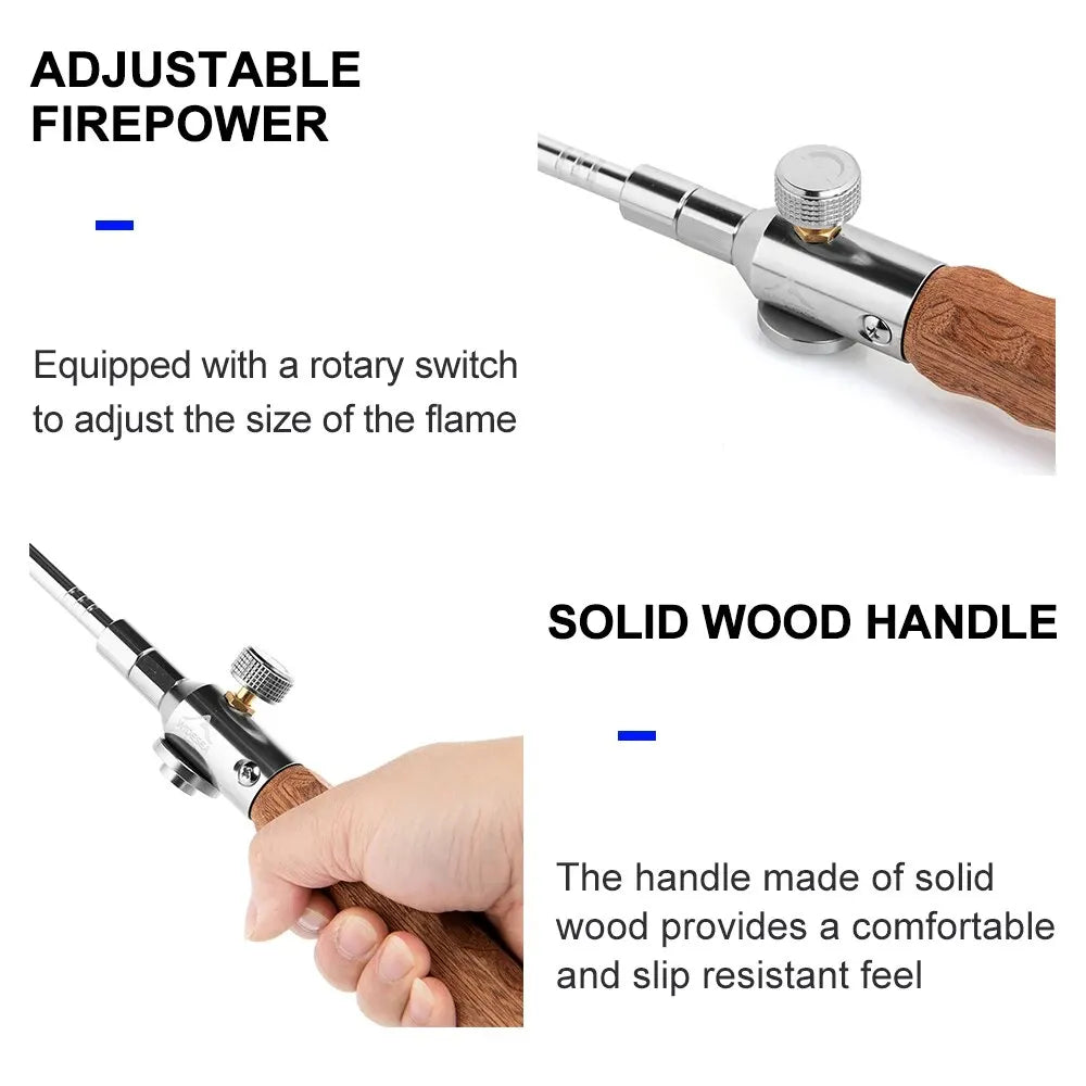 Widesea Portable Camping Flame Igniter with Wooden Handle Widesea Portable Camping Flame Igniter with Wooden Handle