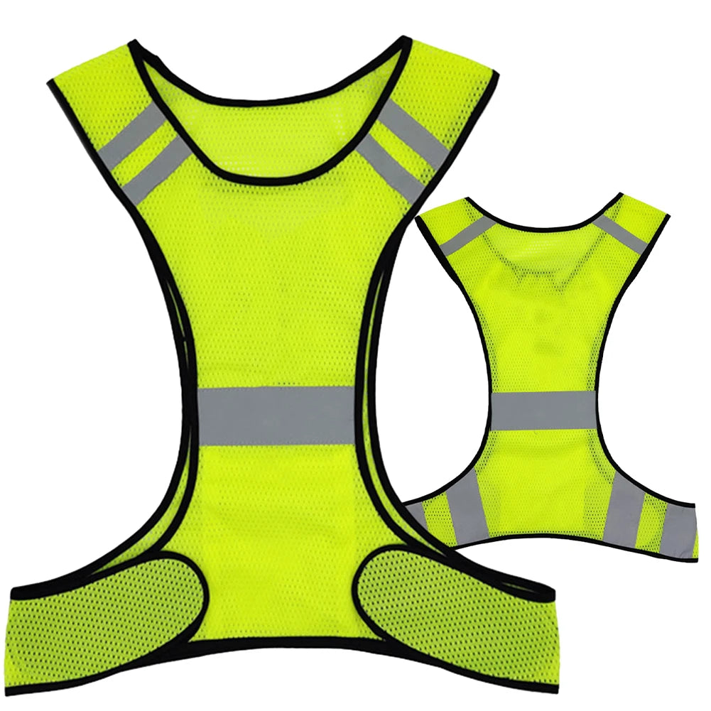 High-Visibility Reflective Running Safety Vest High-Visibility Reflective Running Safety Vest