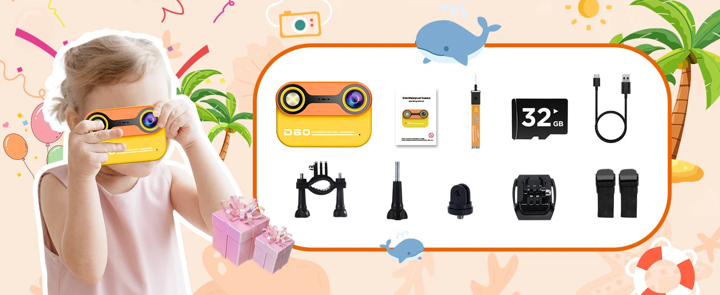 Waterproof Kids HD Camera with 32GB Card Waterproof Kids HD Camera with 32GB Card