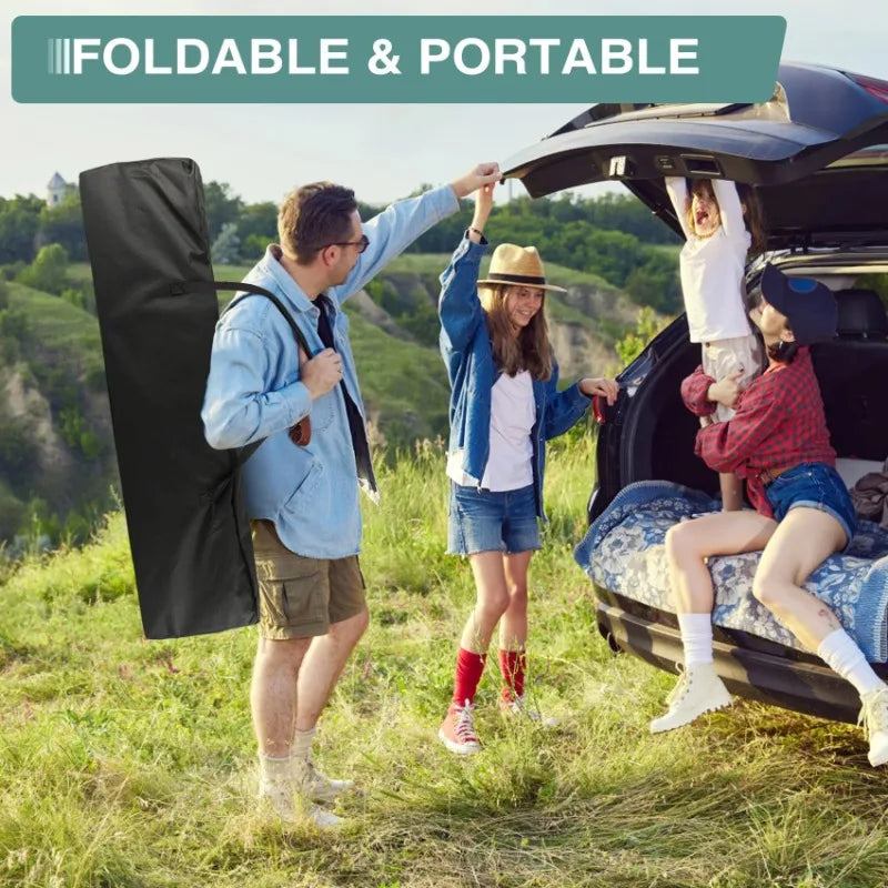 Oversized Folding Camping Cot with Mattress – 73 Oversized Folding Camping Cot with Mattress – 73"x28" Gray