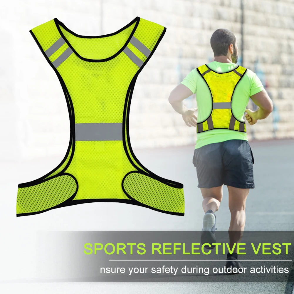 High-Visibility Reflective Running Safety Vest High-Visibility Reflective Running Safety Vest