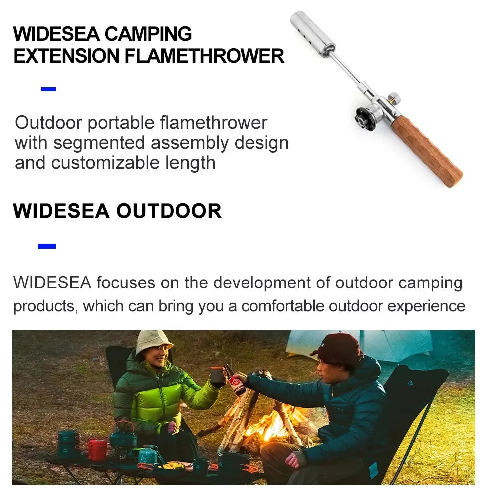 Widesea Portable Camping Flame Igniter with Wooden Handle Widesea Portable Camping Flame Igniter with Wooden Handle