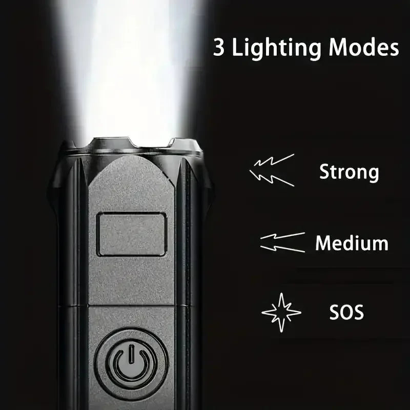 Super Bright Tactical LED Flashlight – 4 Modes, Zoomable, USB Rechargeable, Waterproof Super Bright Tactical LED Flashlight – 4 Modes, Zoomable, USB Rechargeable, Waterproof