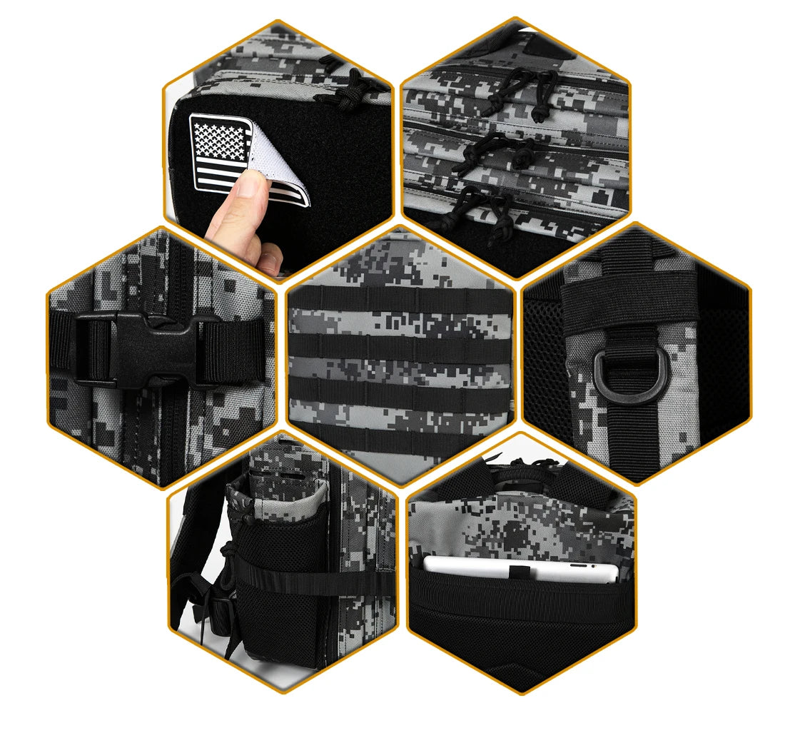 45L MOLLE Tactical Backpack with Bottle Holder 45L MOLLE Tactical Backpack with Bottle Holder