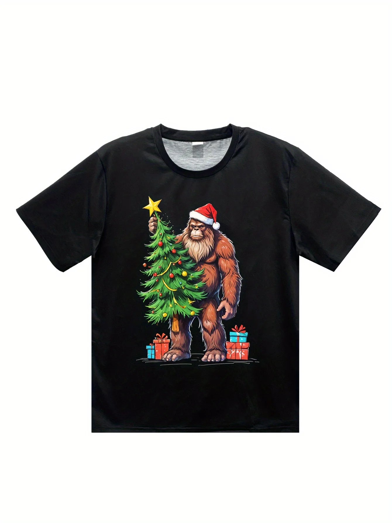 Men’s Christmas Bigfoot 3D Printed T-Shirt Men’s Christmas Bigfoot 3D Printed T-Shirt