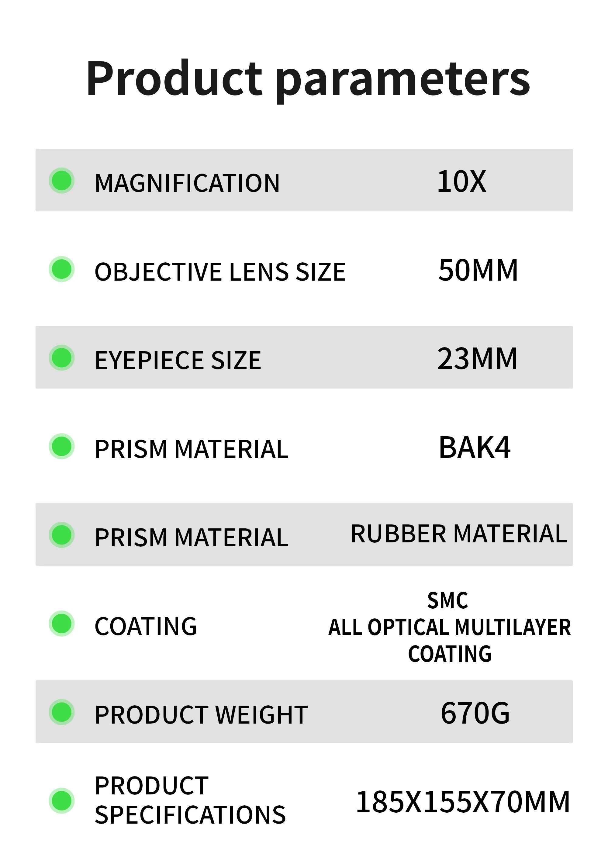 10x50 Waterproof Binoculars – BAK4 Prism Long Range 10x50 Waterproof Binoculars – BAK4 Prism Long Range