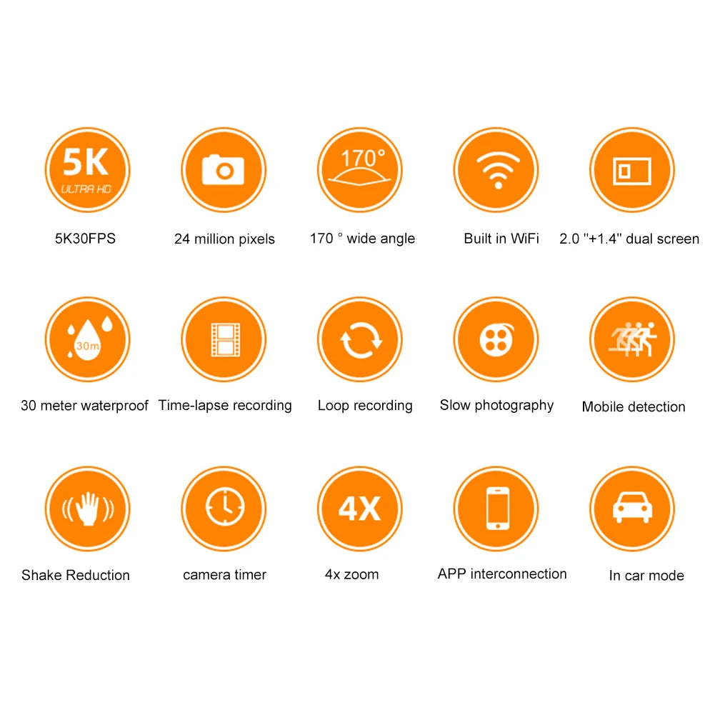 4K 60FPS Dual-Screen Action Camera with Remote 4K 60FPS Dual-Screen Action Camera with Remote