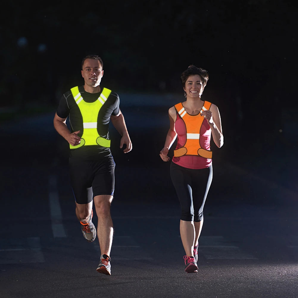 High-Visibility Reflective Running Safety Vest High-Visibility Reflective Running Safety Vest