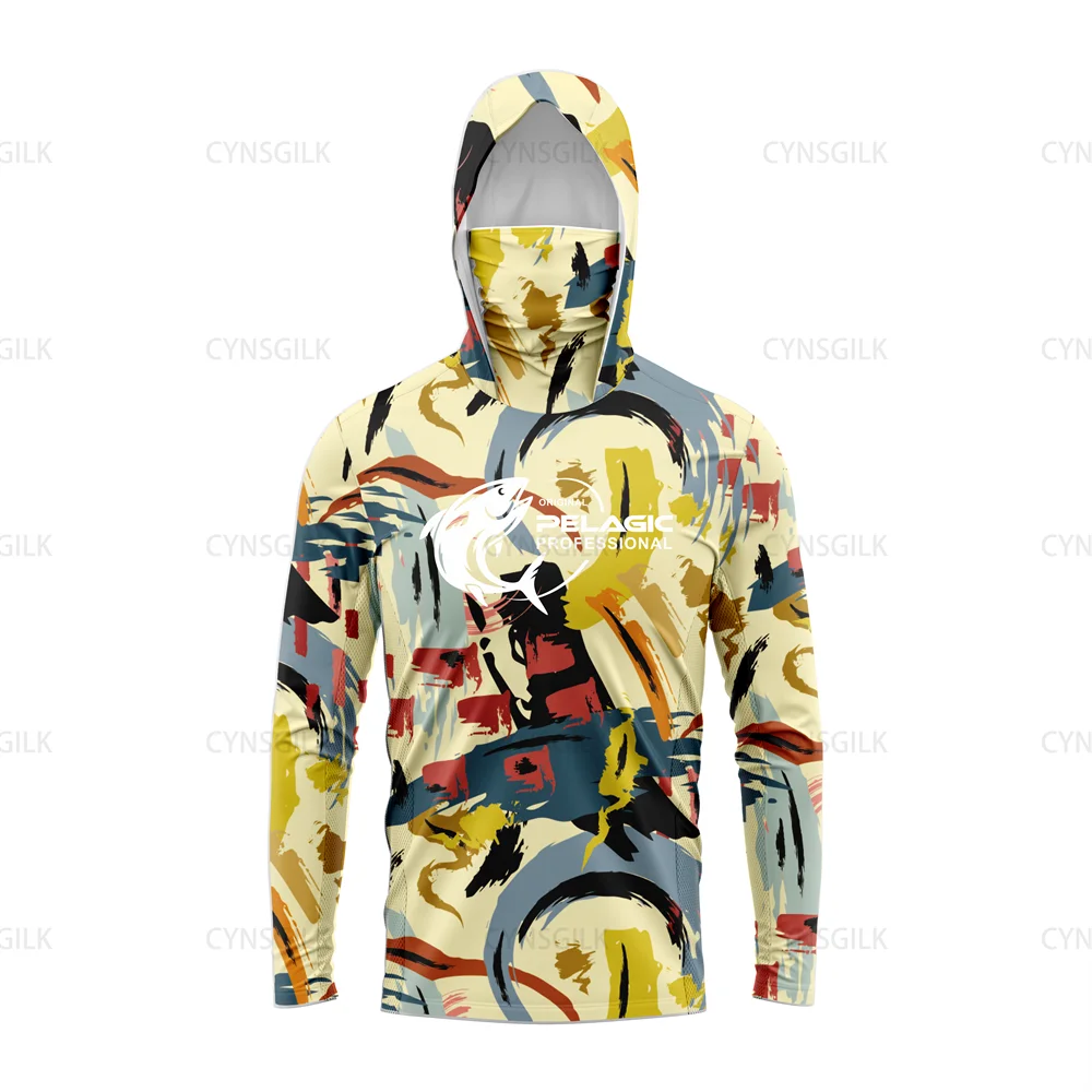 Pelagic Men’s Long Sleeve Hooded Fishing Shirt – UV Protection Performance Apparel Pelagic Men’s Long Sleeve Hooded Fishing Shirt – UV Protection Performance Apparel