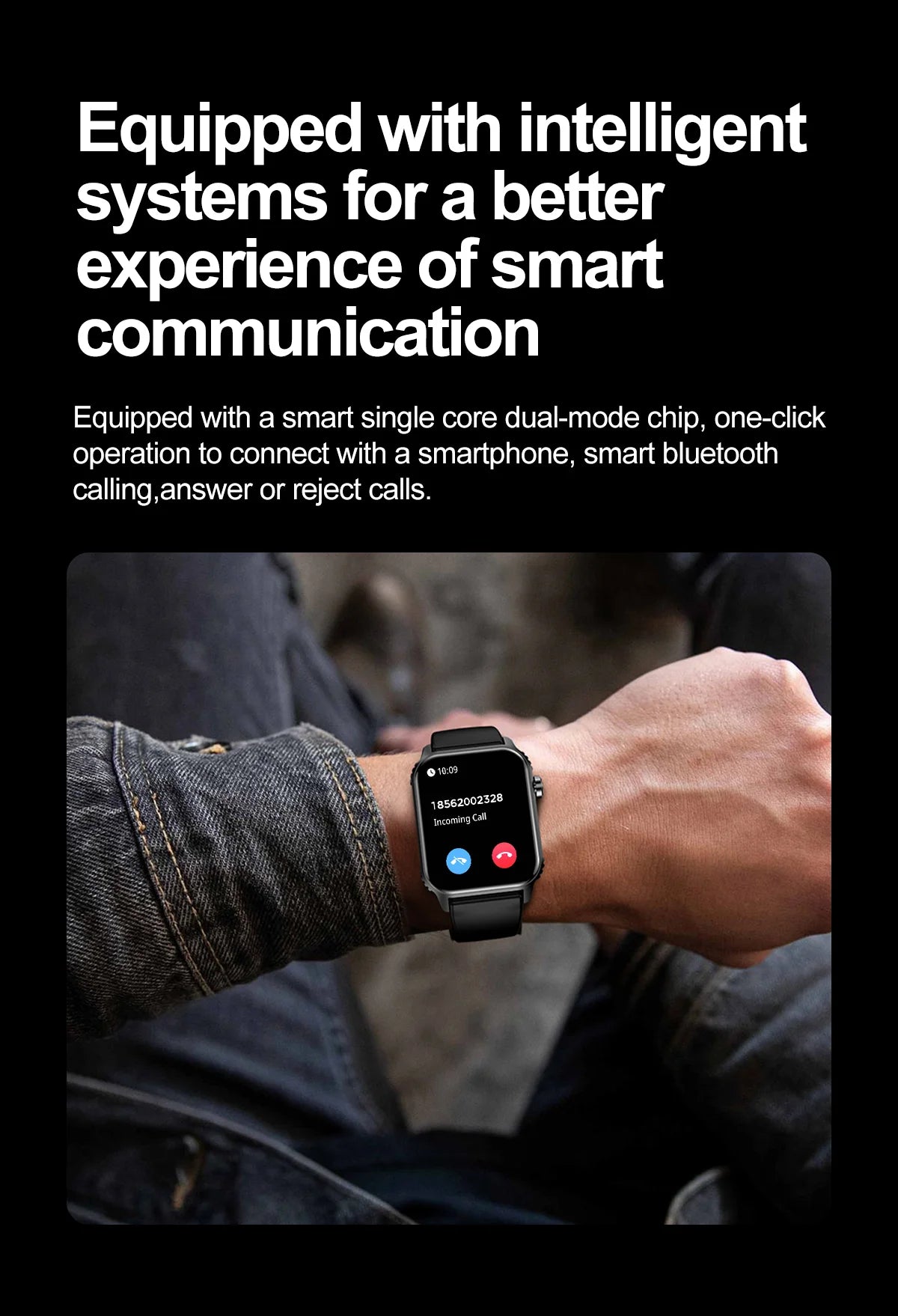 1.85 1.85" Smartwatch with Call & Fitness Tracker