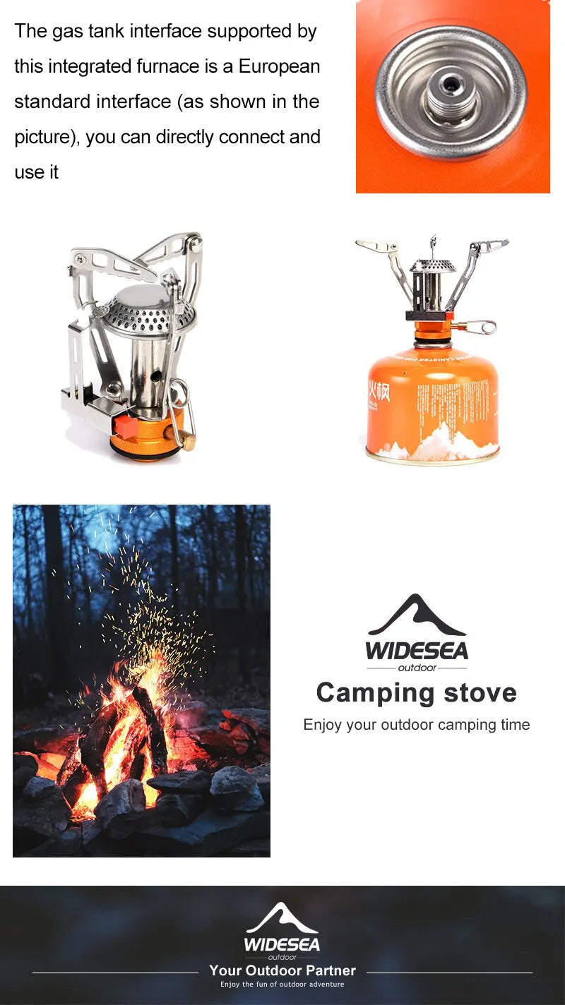 Widesea One-Piece Camping Gas Stove – Foldable Outdoor Heater & Burner for Cooking Widesea One-Piece Camping Gas Stove – Foldable Outdoor Heater & Burner for Cooking