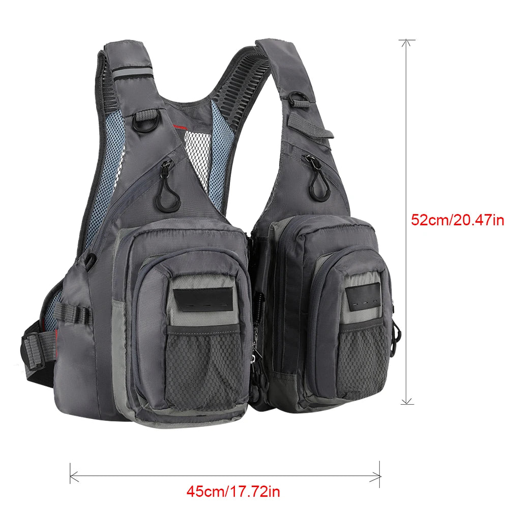 Fly Fishing Vest with 10 Pockets – Waterproof & Adjustable Fly Fishing Vest with 10 Pockets – Waterproof & Adjustable