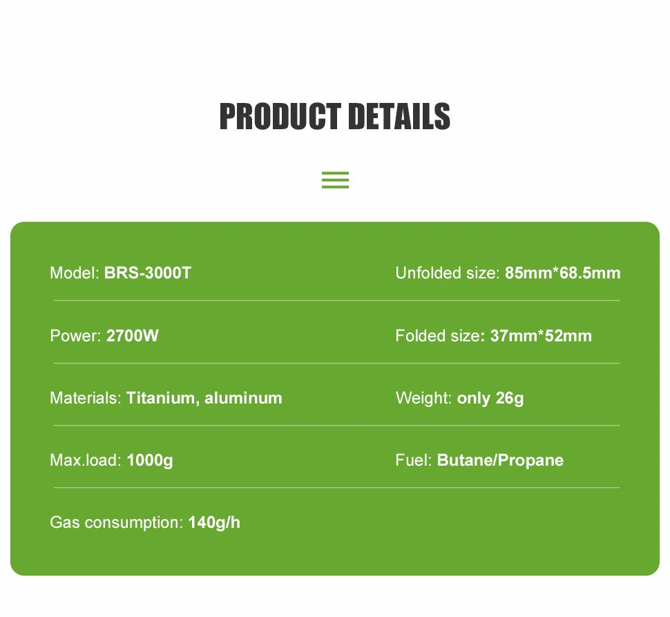 BRS-3000T Ultralight Titanium Camping Stove – 25g Mini Gas Burner for Hiking & Survival BRS-3000T Ultralight Titanium Camping Stove – 25g Mini Gas Burner for Hiking & Survival