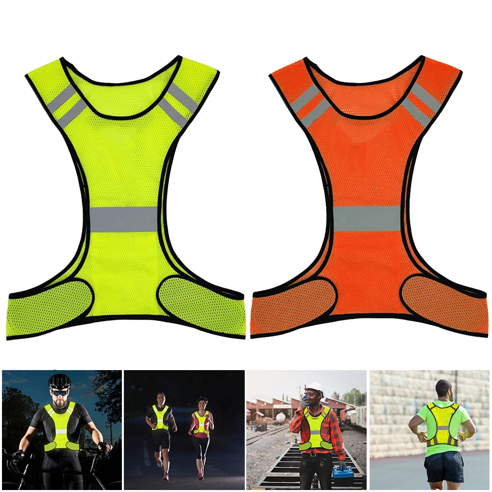 High-Visibility Reflective Running Safety Vest High-Visibility Reflective Running Safety Vest