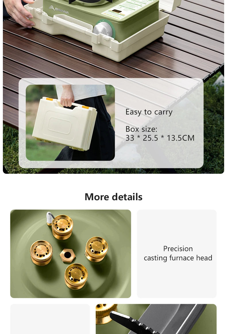 BISINNA 5800W Camping Stove – High-Power Portable Gas Burner for Outdoor Cooking BISINNA 5800W Camping Stove – High-Power Portable Gas Burner for Outdoor Cooking