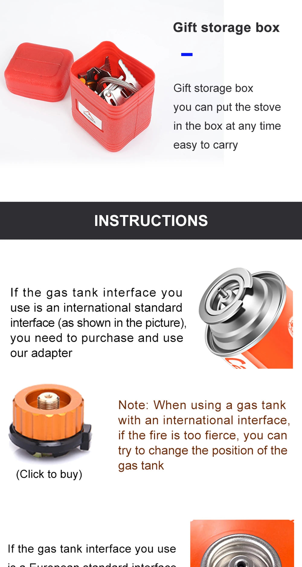 Widesea Camping Gas Stove – Portable Outdoor Burner for Hiking, Survival & Picnic Use