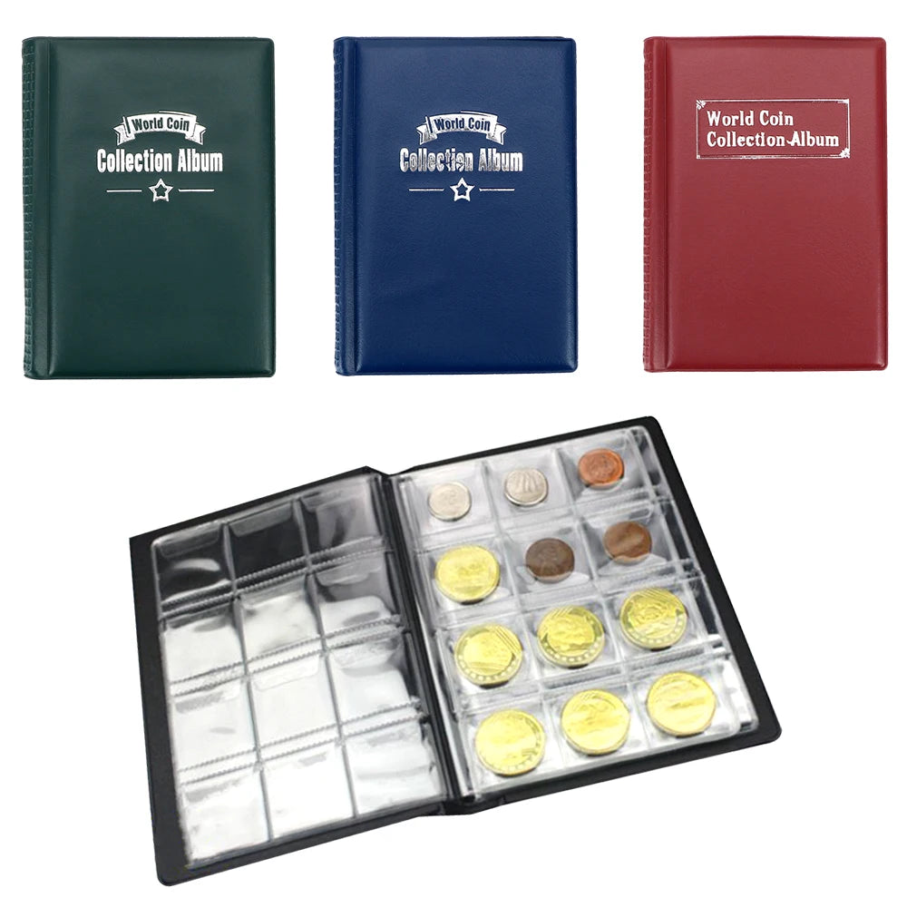 NICEYARD Coin Collection Album – 120/60 Pockets PU Leather Organizer Book