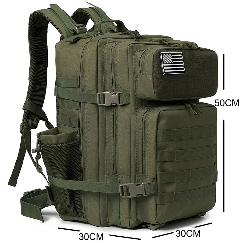 45L MOLLE Tactical Backpack with Bottle Holder