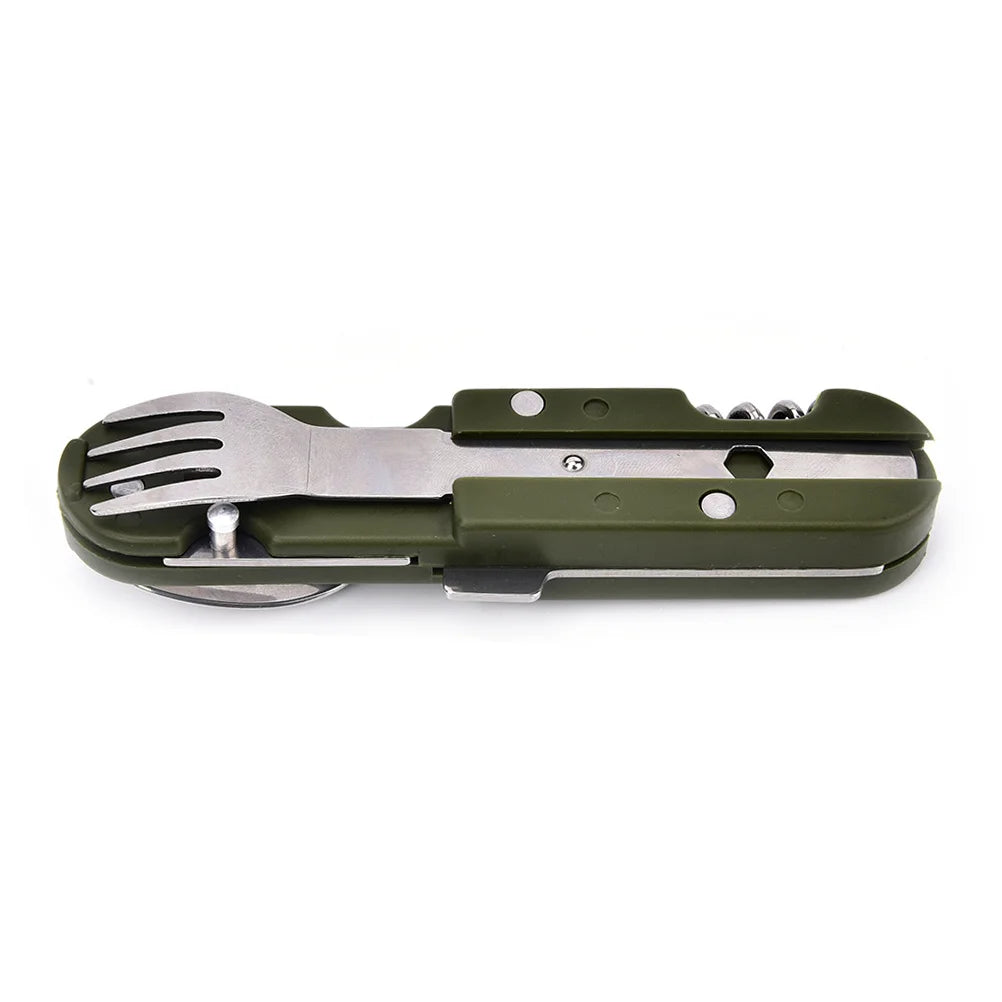 Stainless Steel Folding Camping Cutlery Set