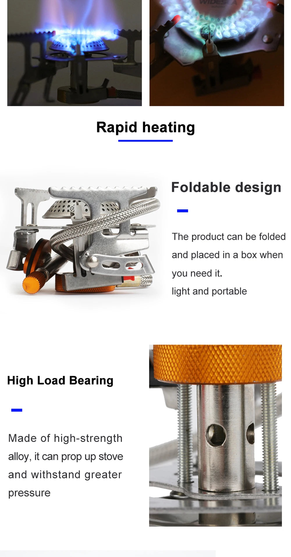 Widesea Camping Gas Stove – Portable Outdoor Burner for Hiking, Survival & Picnic Use