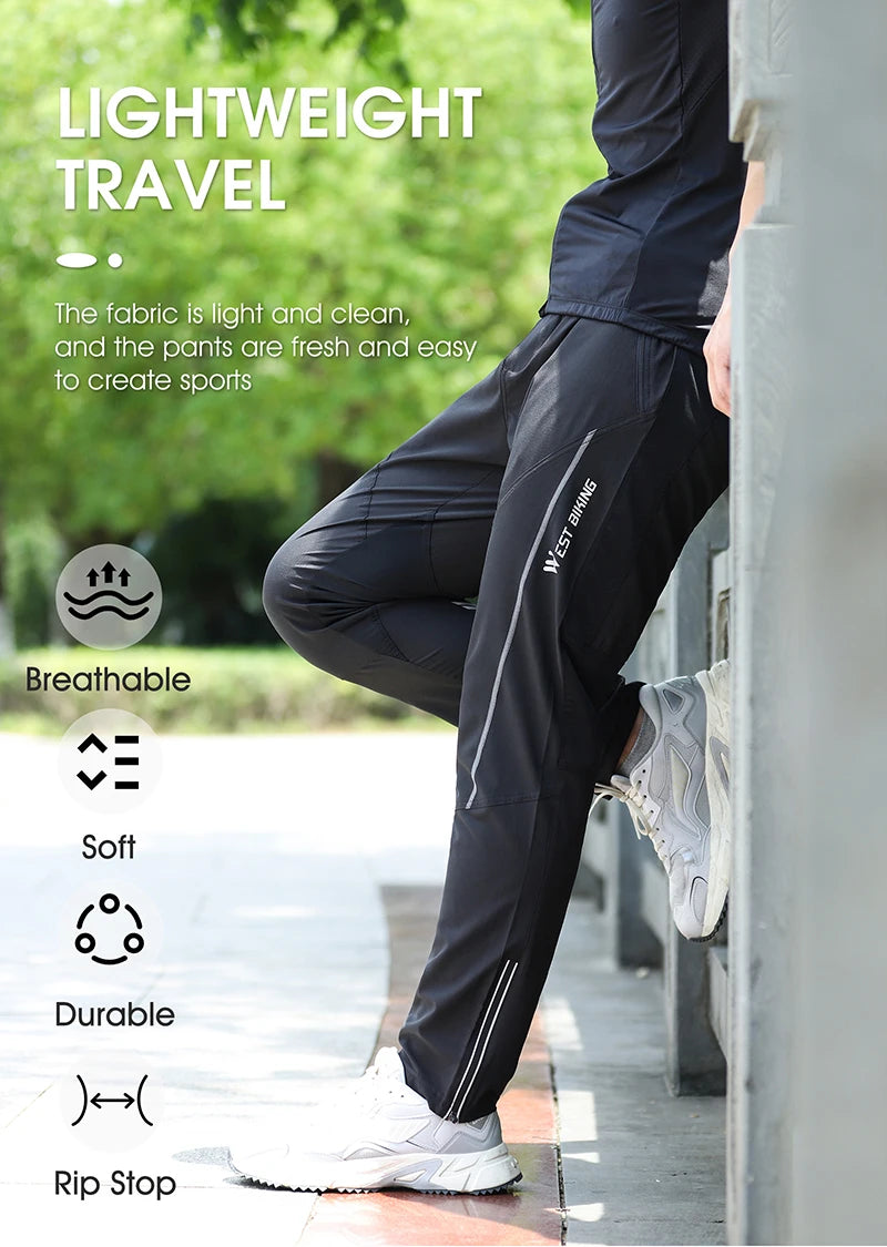 WEST BIKING Quick-Dry Reflective Sports Pants for Men