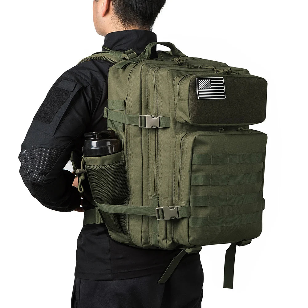45L MOLLE Tactical Backpack with Bottle Holder