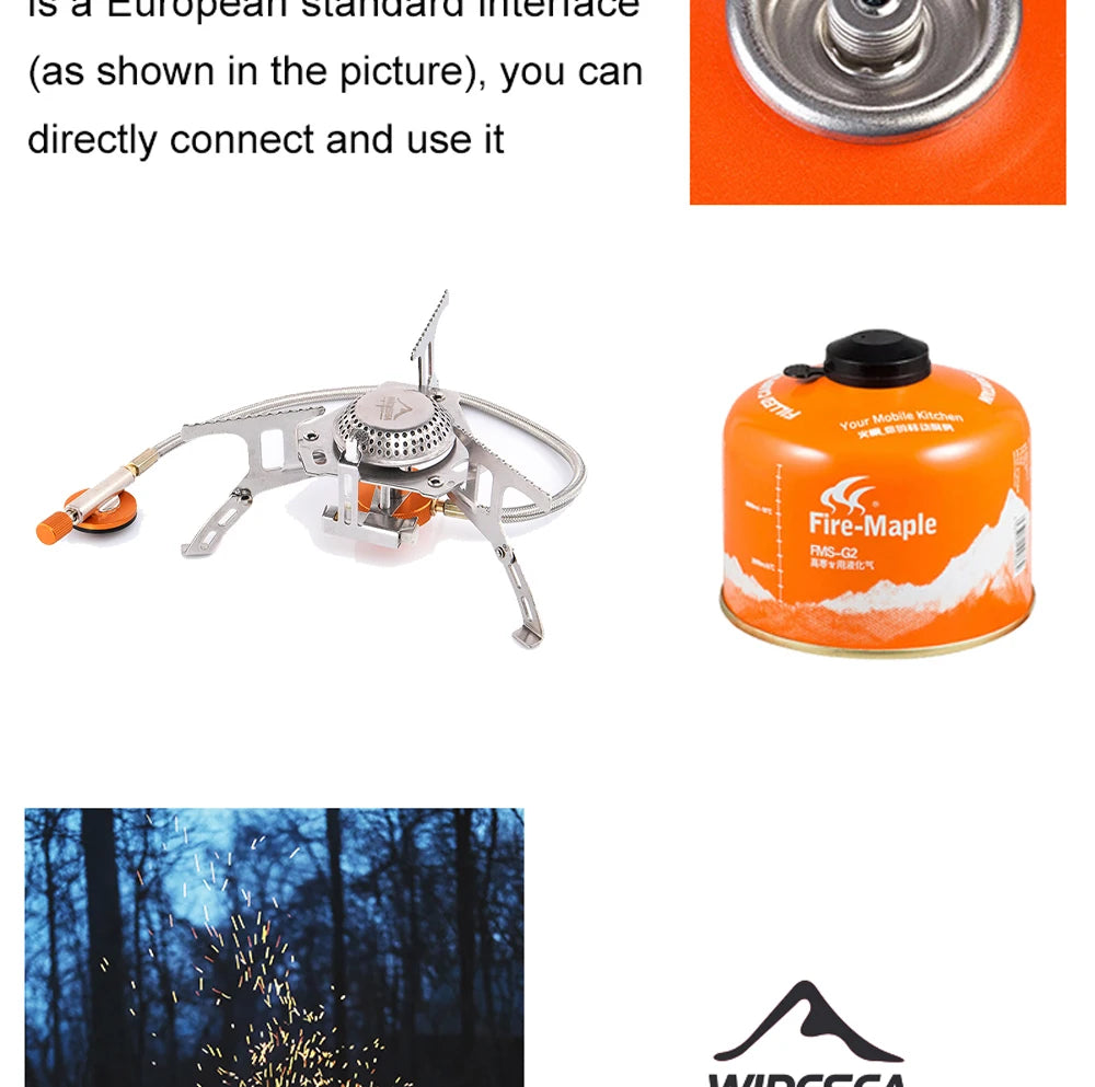 Widesea Camping Gas Stove – Portable Outdoor Burner for Hiking, Survival & Picnic Use