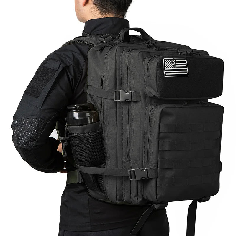 45L MOLLE Tactical Backpack with Bottle Holder