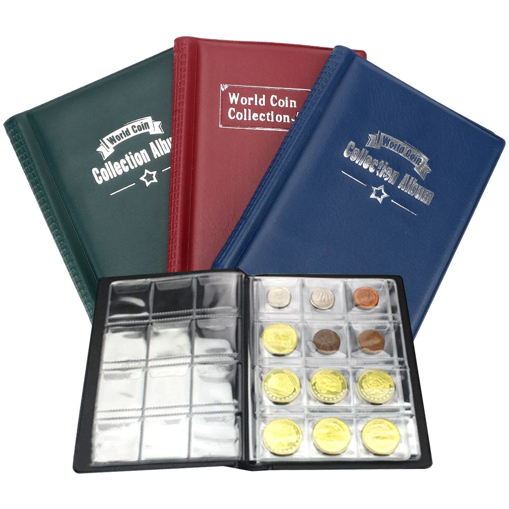 NICEYARD Coin Collection Album – 120/60 Pockets PU Leather Organizer Book