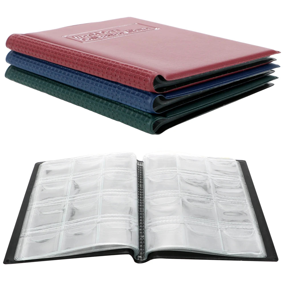 NICEYARD Coin Collection Album – 120/60 Pockets PU Leather Organizer Book