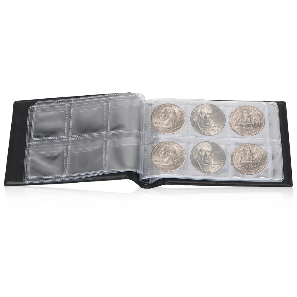 NICEYARD Coin Collection Album – 120/60 Pockets PU Leather Organizer Book