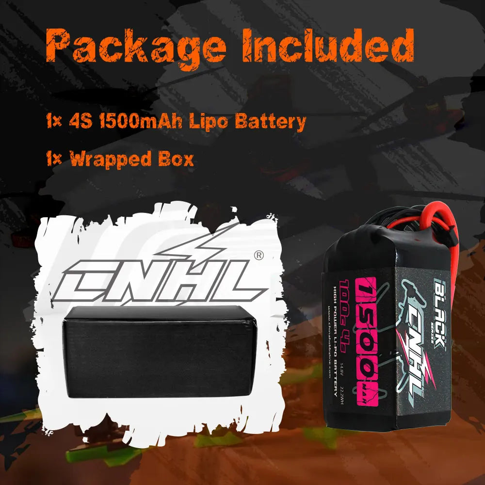 2PCS CNHL 4S 14.8V LiPo Battery Pack with XT60 Plug