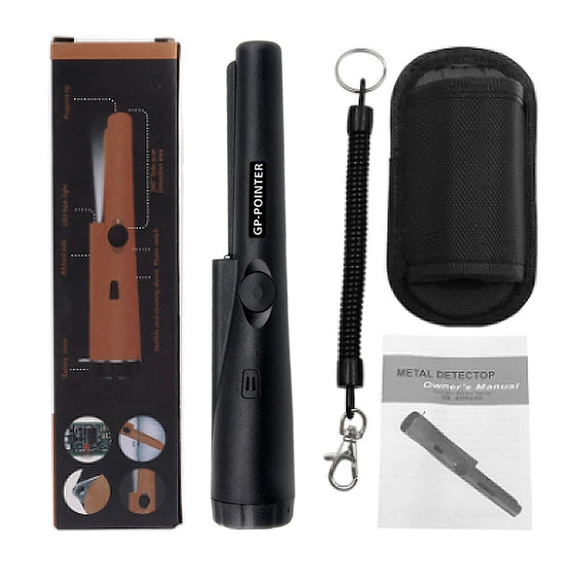 Handheld Metal Detector Pinpointer – 360° Waterproof Finder for Outdoor Treasure Hunting