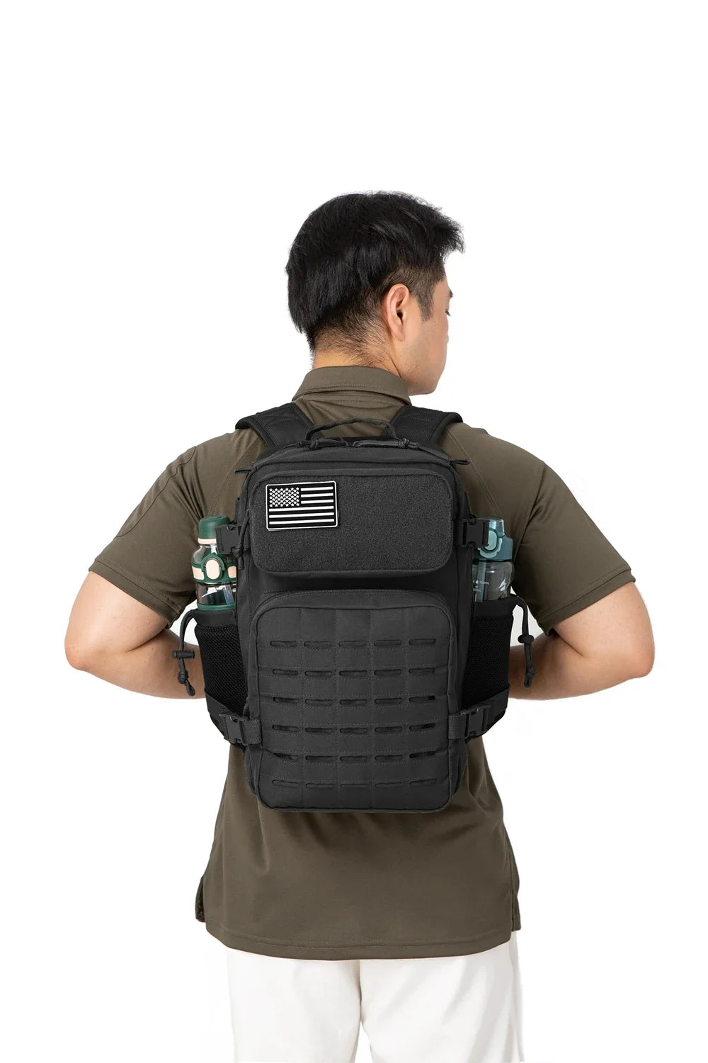 25L/45L Tactical Outdoor Survival Backpack with Bottle Holder