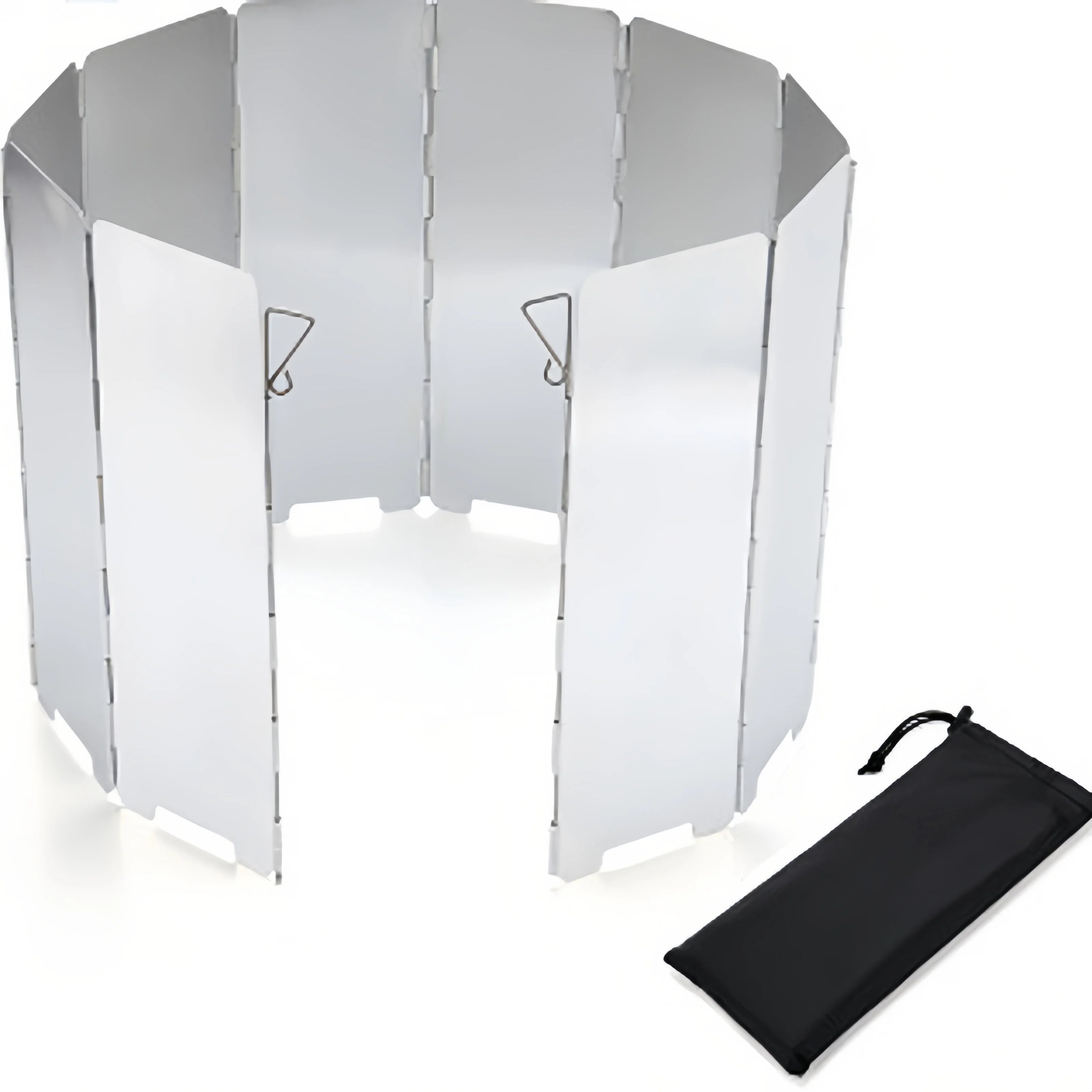 Aluminum Alloy Camping Stove Windshield – 8/9/10 Plate Foldable Wind Screen