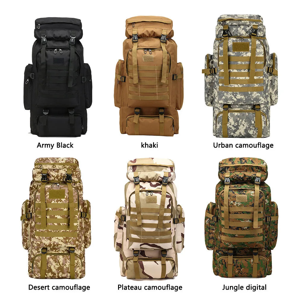 80L Waterproof Tactical Hiking & Climbing Backpack