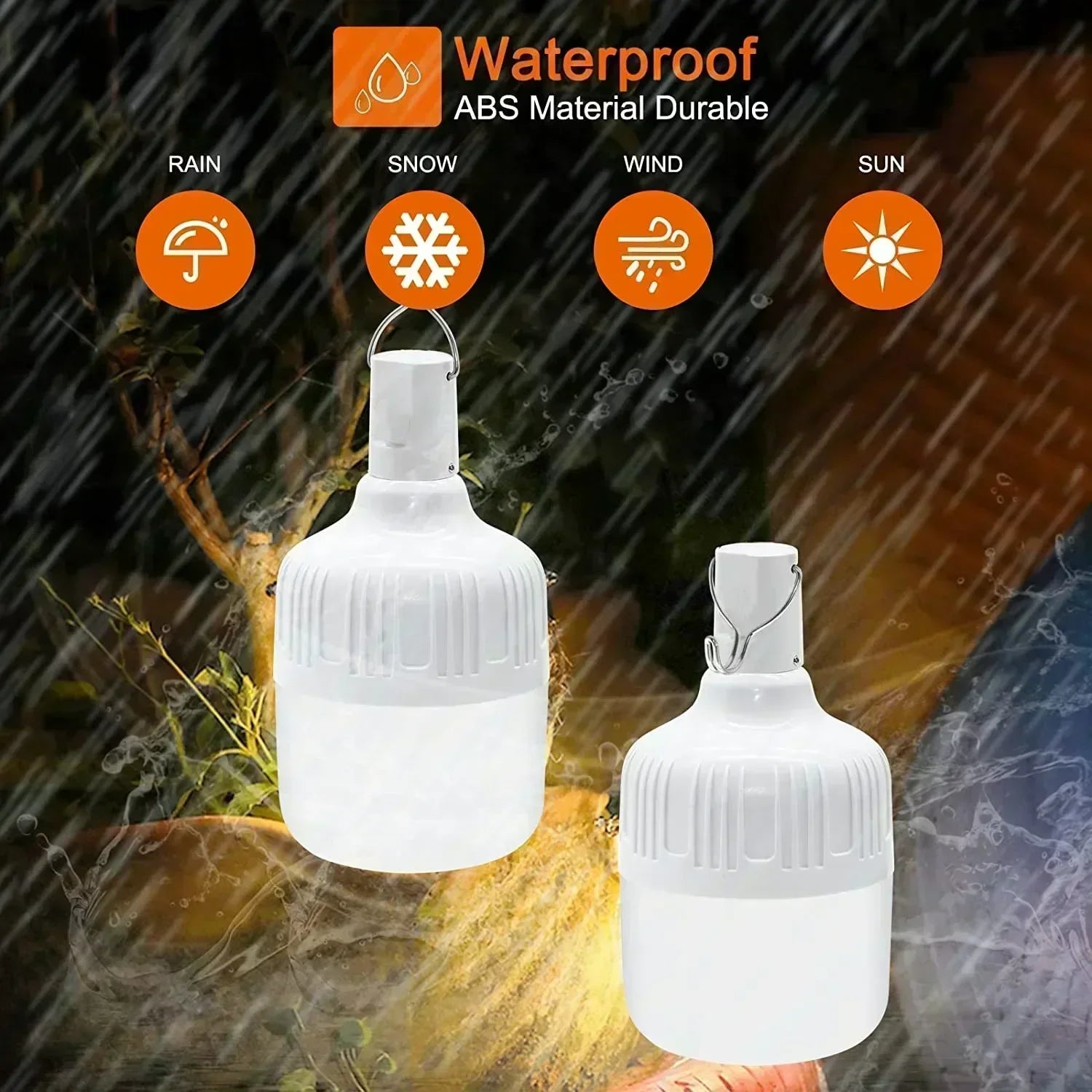 60W Rechargeable LED Emergency Lantern – Portable Outdoor Camping Light