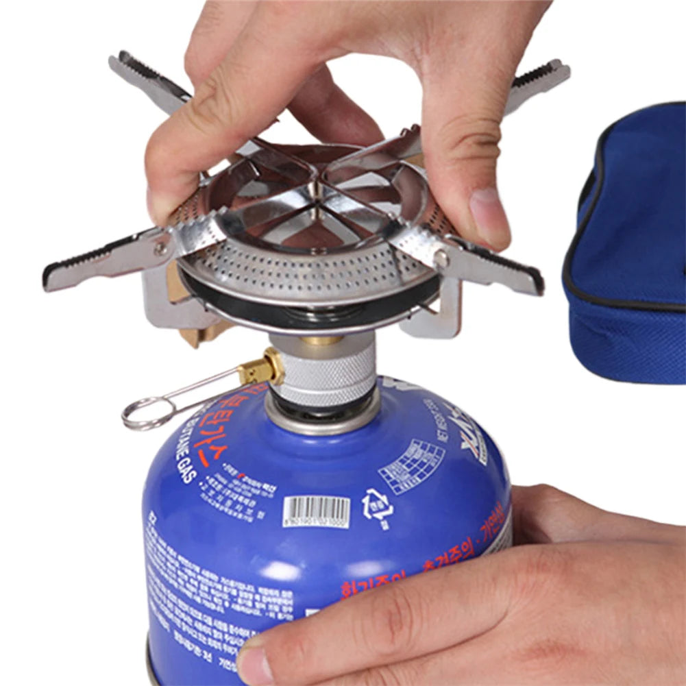 Portable Camping Gas Stove – Lightweight Outdoor Burner with Adjustable Flame & Storage Bag