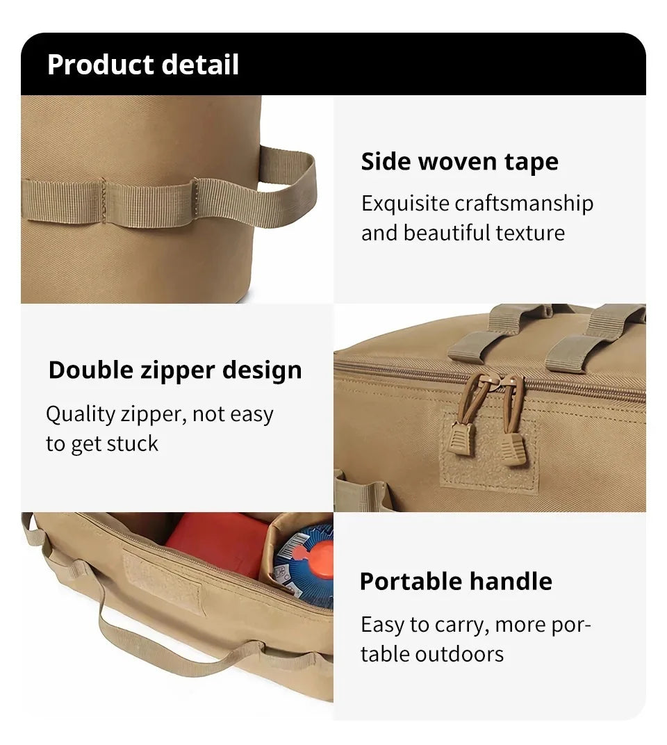 Large Capacity Gas Tank Storage Bag – Outdoor Camping Tool & Cookware Organizer
