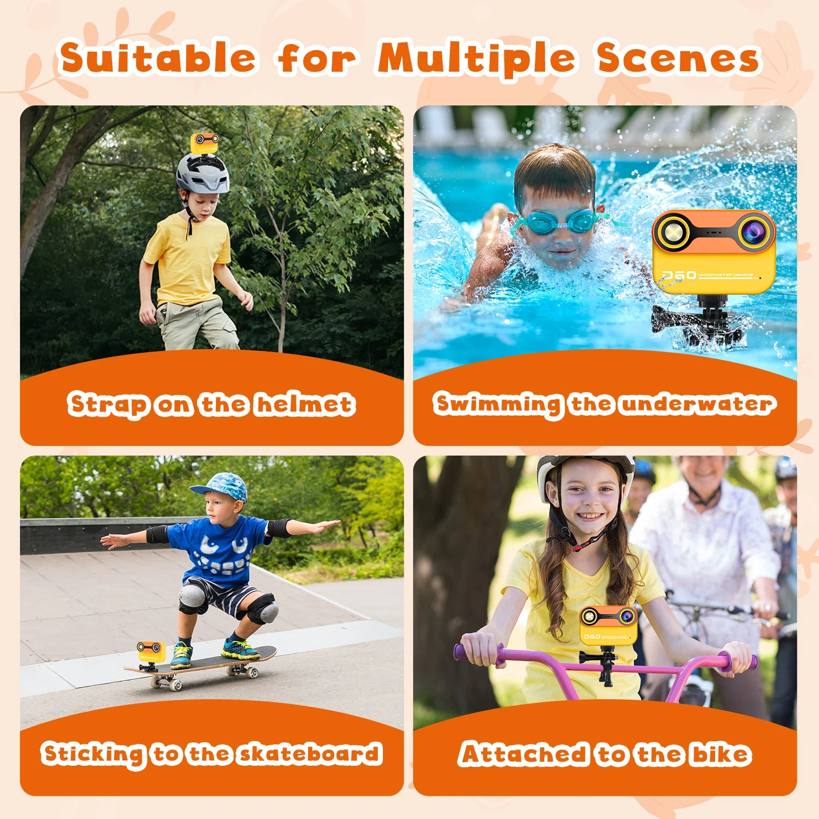 Waterproof Kids HD Camera with 32GB Card