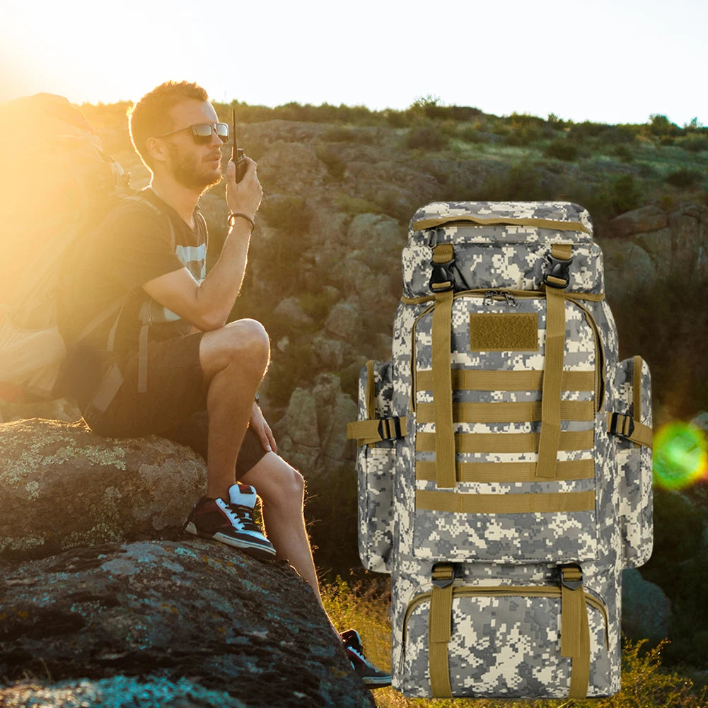 80L Waterproof Tactical Hiking & Climbing Backpack