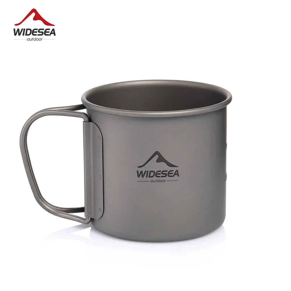 Widesea Titanium Camping Mug – Lightweight Outdoor Travel Cup for Hiking & Picnic
