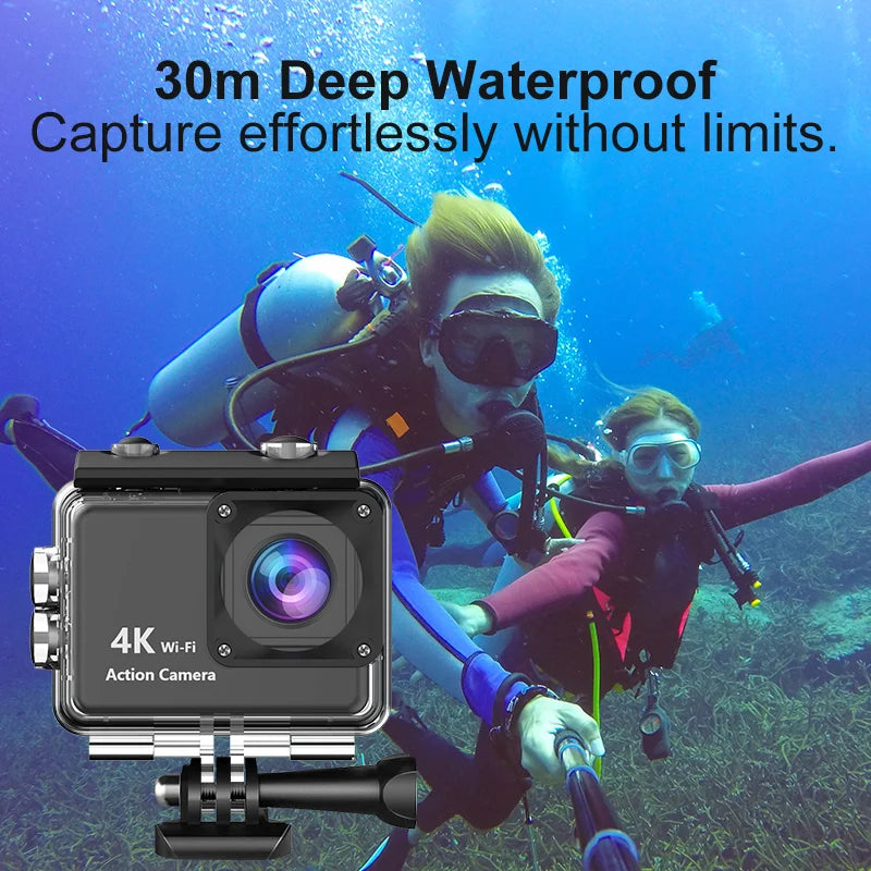 4K Action Camera with WiFi – Waterproof Sports Cam