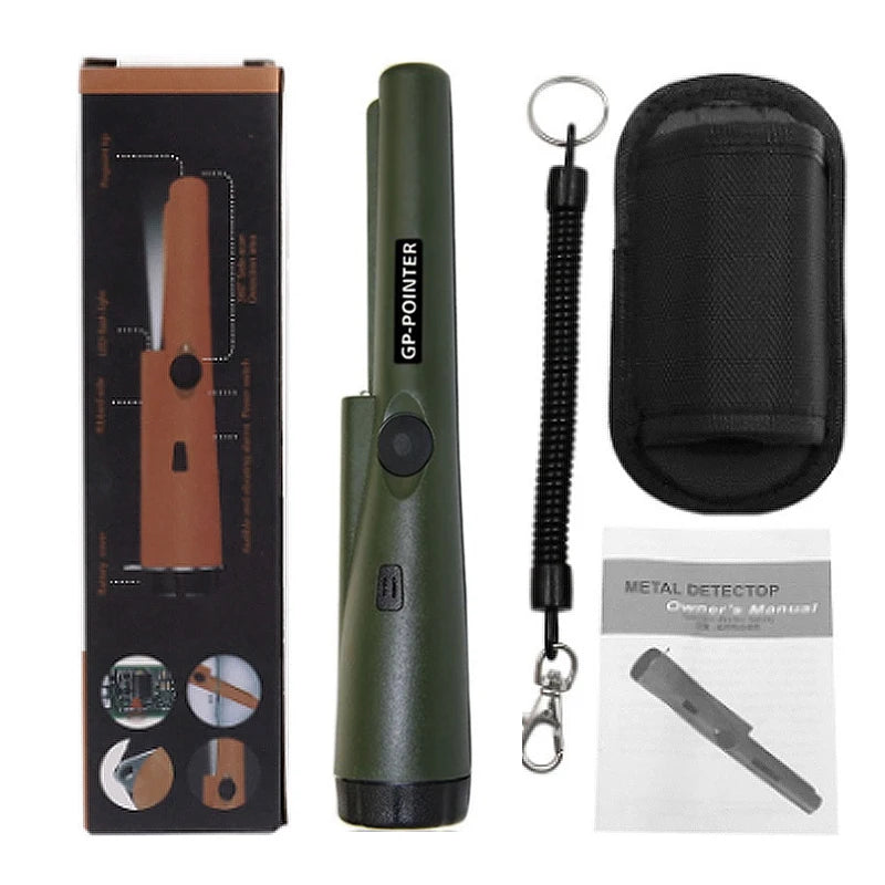 Handheld Metal Detector Pinpointer – 360° Waterproof Finder for Outdoor Treasure Hunting
