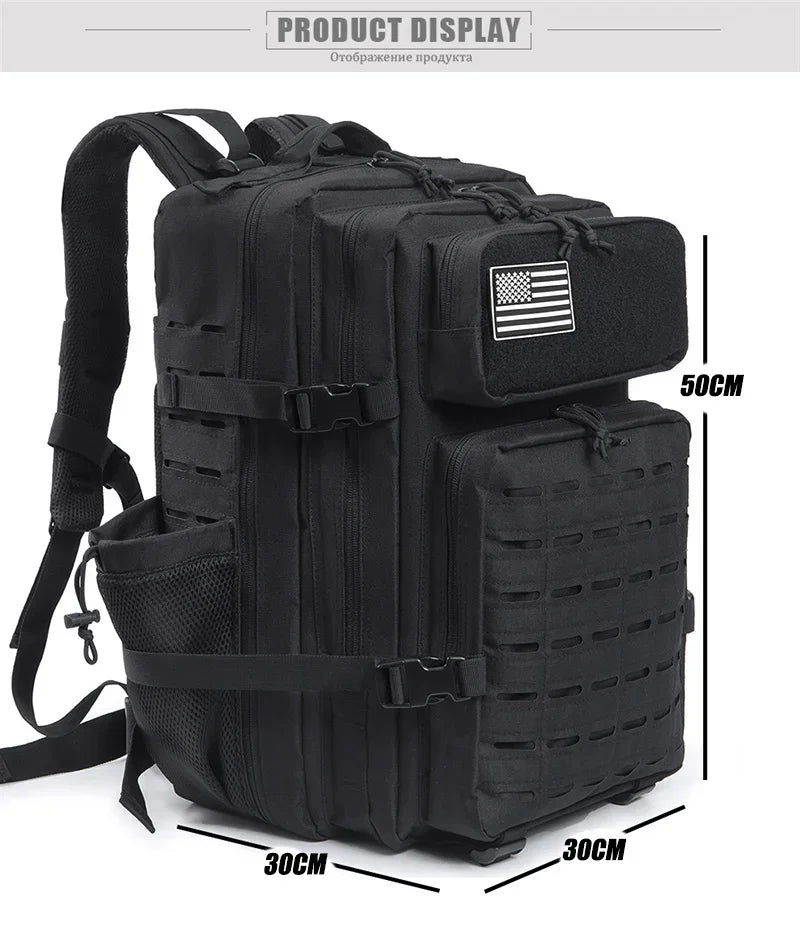 25L/45L Tactical Outdoor Survival Backpack with Bottle Holder