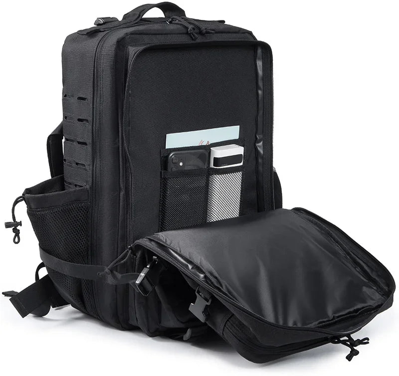 25L/45L Tactical Outdoor Survival Backpack with Bottle Holder